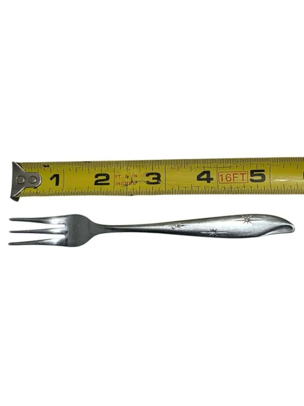 6 MCM Silhouette Cocktail Forks Atomic Starburst 5.25